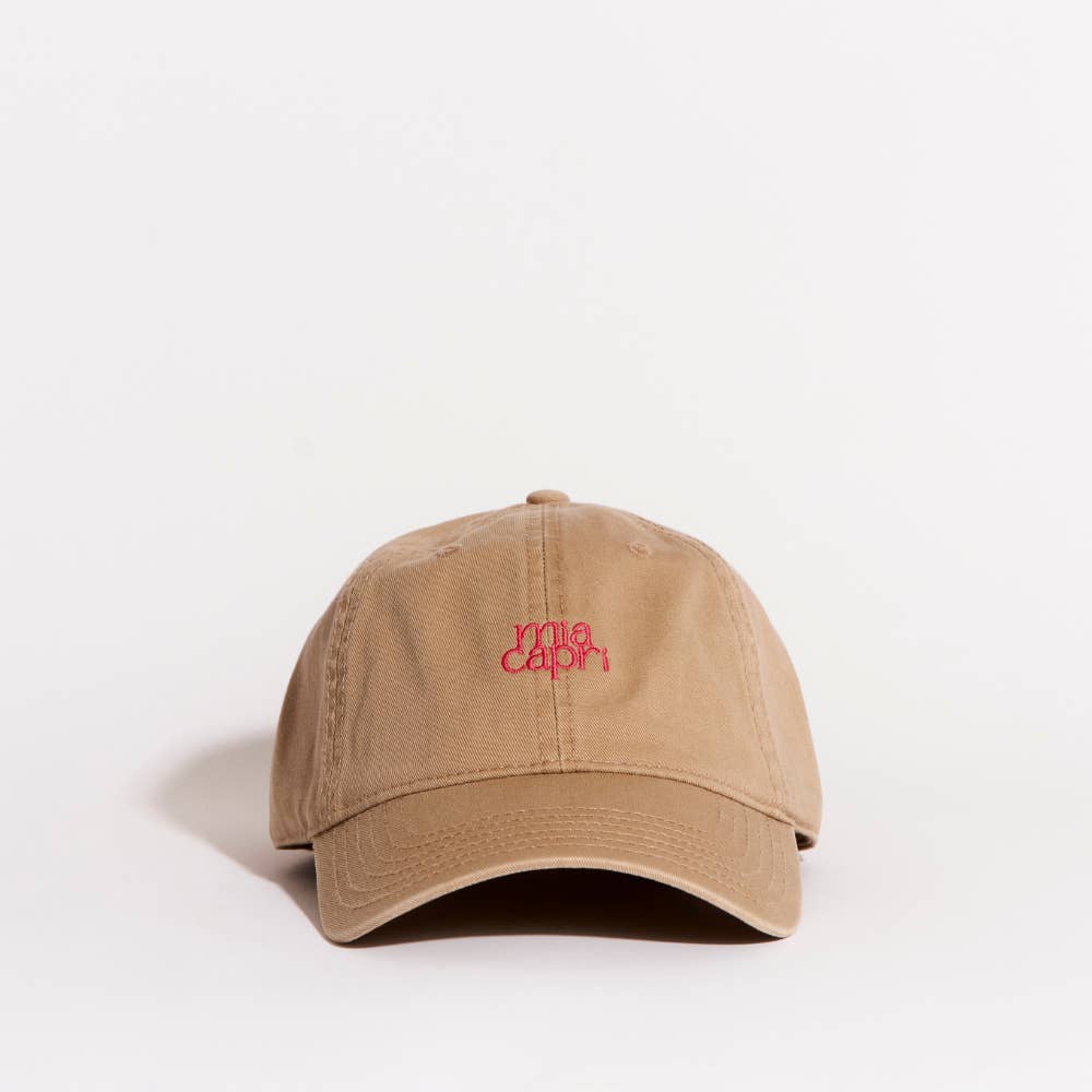 Mia Capri - Wholesale Baseball cap – Women's - Embroidered Cap - Beige