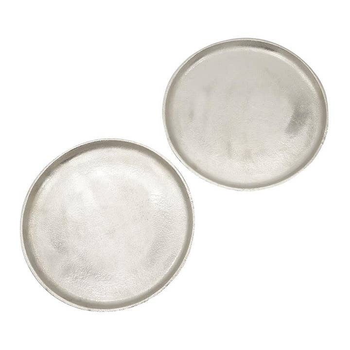 S/2 D10" Walbrook Decorative Round - Silver and other Purchase Wholesale silver trays. Free Returns & Net 60 Terms on Faire trending on Faire.