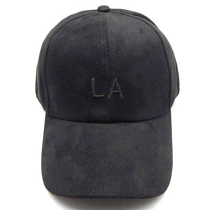 Diacly - Wholesale Baseball Cap - Women's - Small LA Embroidery Suede Solid Soft Feel Basebasll Cap1