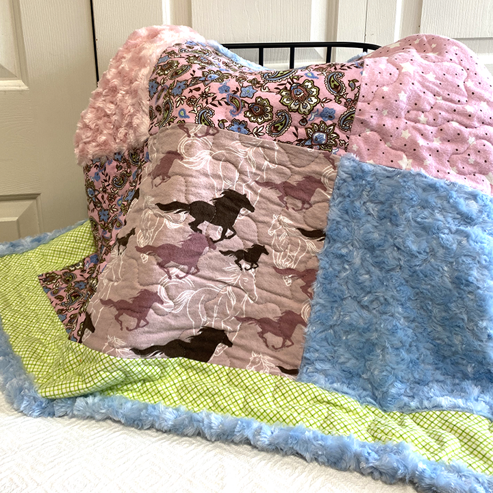 Wetona’s Handmade - Wholesale Quilt - Kids & Baby - Paisley Horse Baby Quilt3