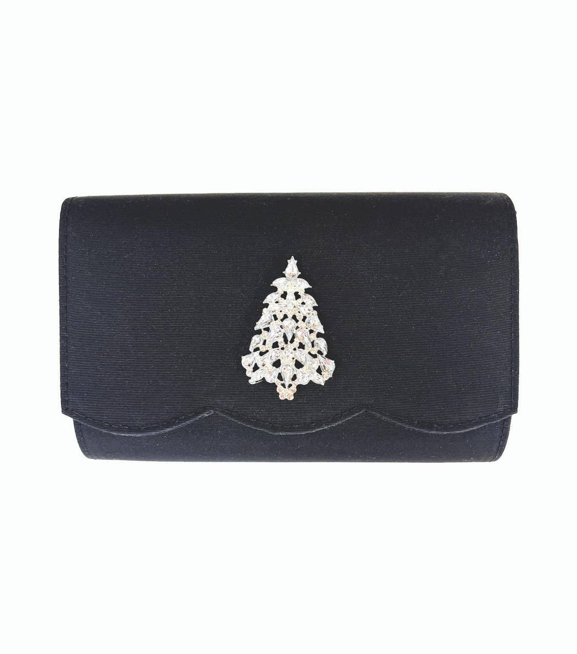 Lisi Lerch - Wholesale Clutch - Dames - Ruby Geschulpt - Faille Zwart - WS7