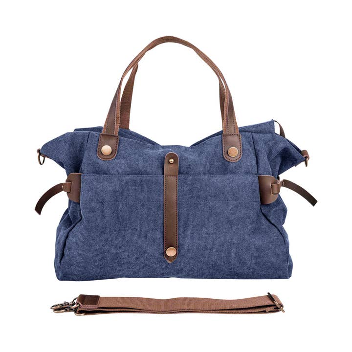 ZEDE PARIS - Wholesale Weekender Bag - Women's - SAINT-LAZARE - Weekend travel sports bag in canvas and leather2
