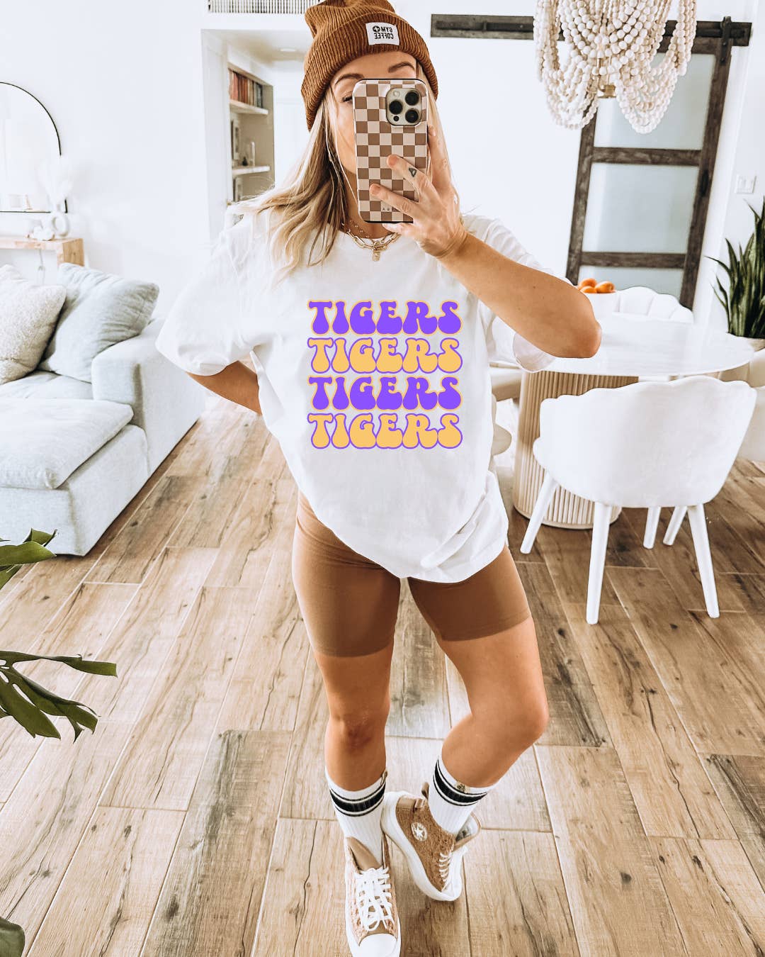 Uncommon Label - Wholesale Screen Printed T-Shirt - Women's - TIGERS TIGERS TIGERS LSU Adult Tee