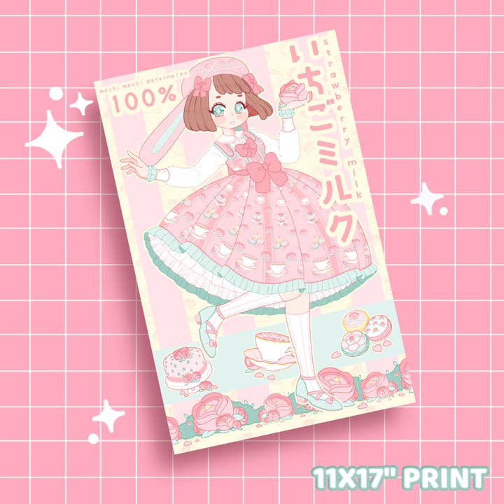 MOSHI MELON - Wholesale Art Print - Lolita Print