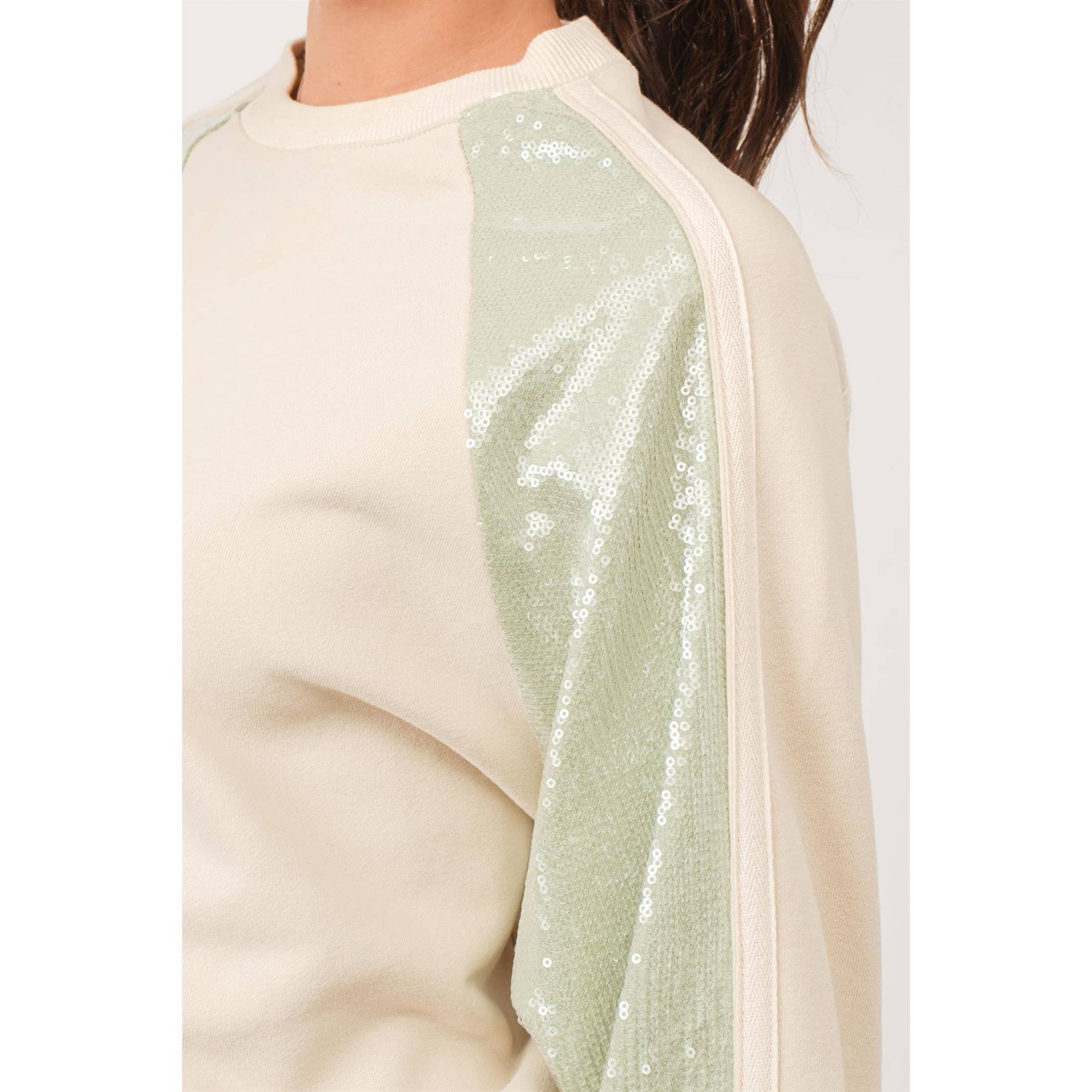 LT TAUPE Sequin Sweater for wholesale on Faire5