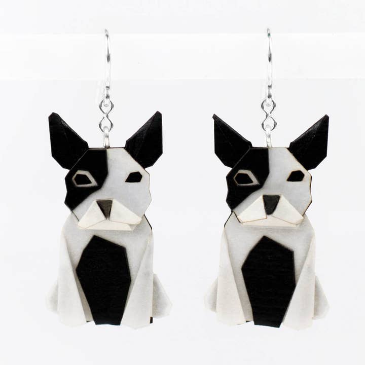 Hondenoorknopjes van zilver en papier voor wholesale door Joyas de Papel