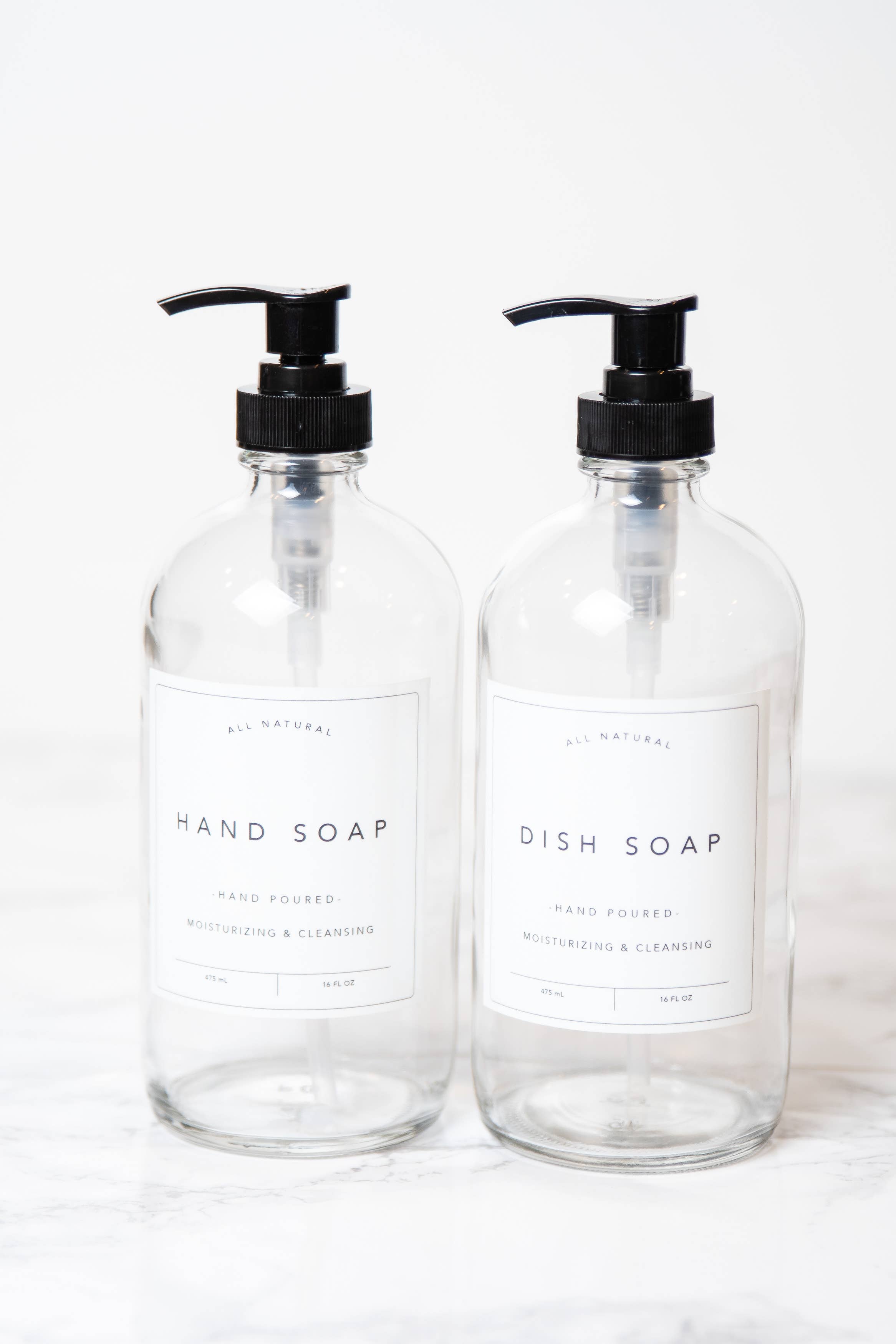 Joie Designs Co. | Refillable Bottles – Engroshandel Sæbedispenser – Hånd- og opvaskeflasker - Klassiske Etiketter - Glas, Køkken8