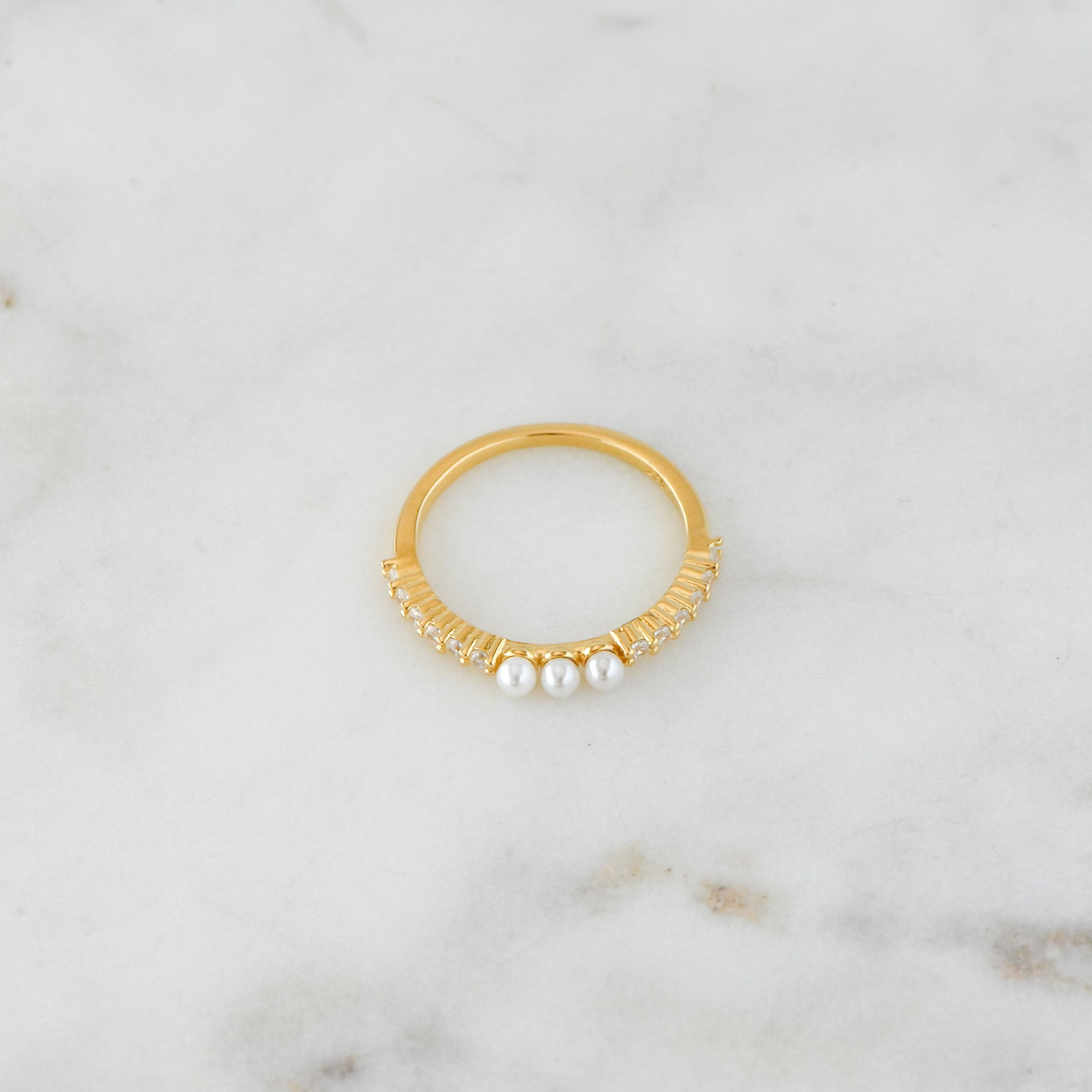 Sami Jewels - Venta al por mayor Anillo con gemas - Anillo Tres Perlas3