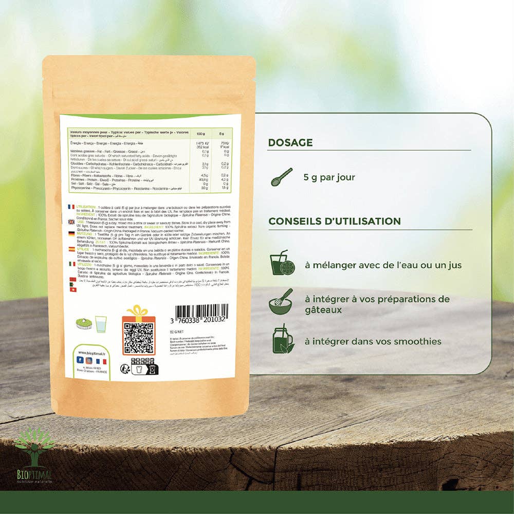 Bioptimal - Wholesale Proteïne/superfoodpoeder - Bioptimal bio-fycocyaninepoeder3