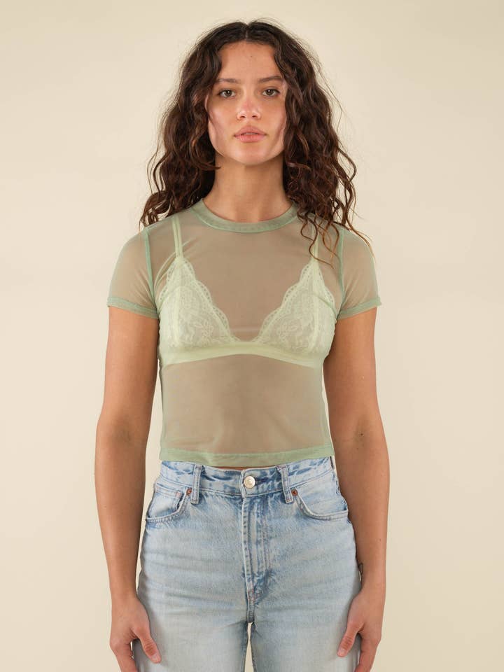 Mesh Short Sleeve Baby Tee for wholesale by NLT