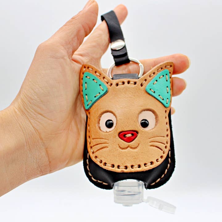 Atlas Goods By Your Needs Company - Wholesale Hand Sanitizer - Handmade leather hand sanitizer holder with 2 oz. bottle5