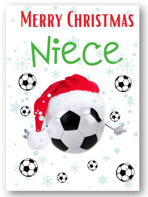 Second Ave Niece Football Weihnachtskarte für Kinder für den Großhandel von Second Ave Gift Company