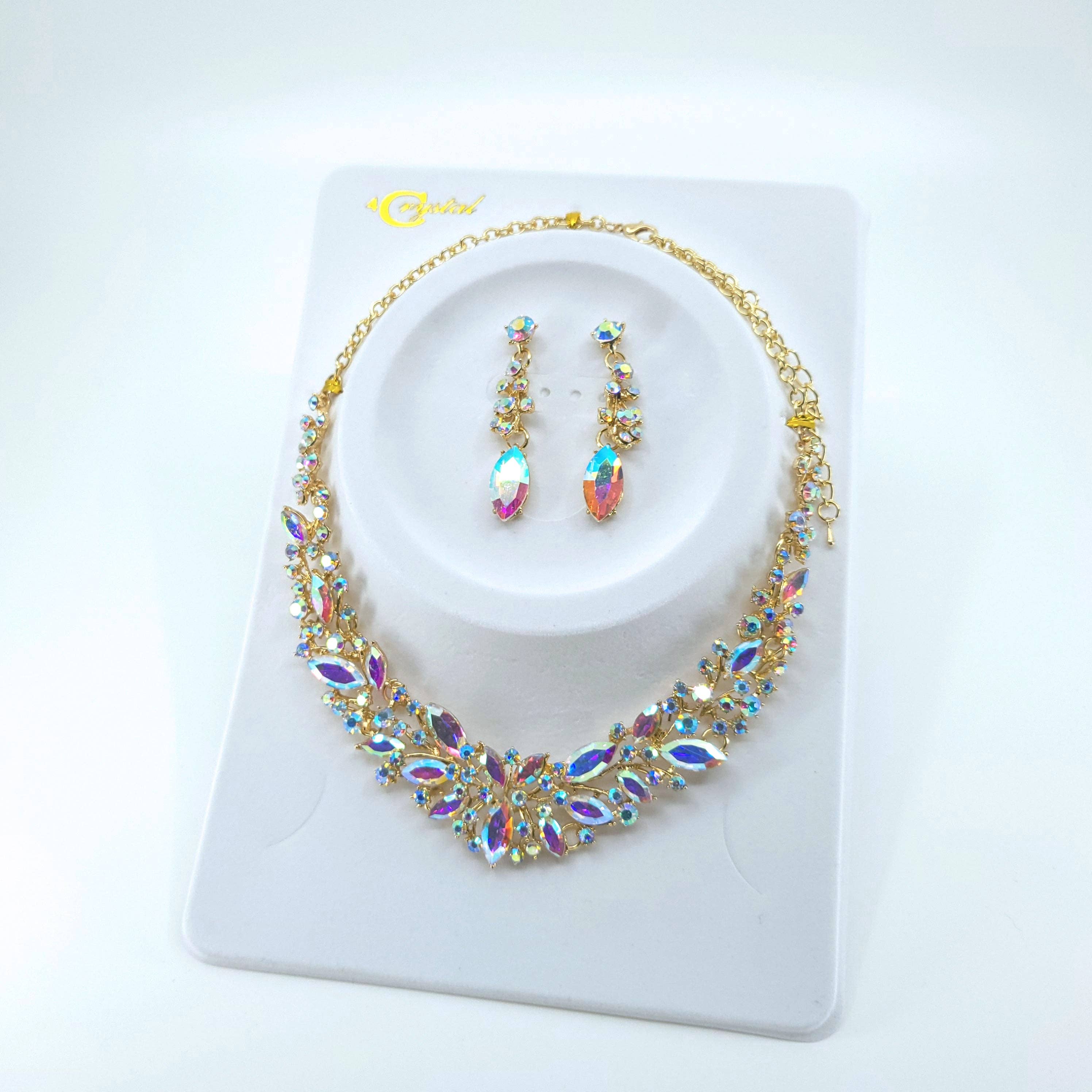 TAPA fashion – wholesale Jewellery set – Crystal Necklace Earring Set FJN366 (1PC)9