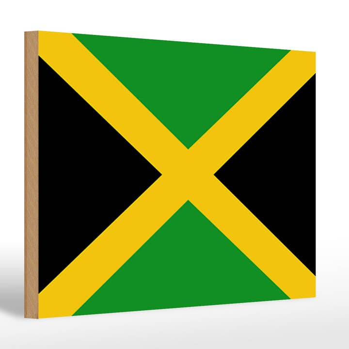 Vlag van Jamaica houten bord 30x20cm vlag van Jamaica voor wholesale door Femer