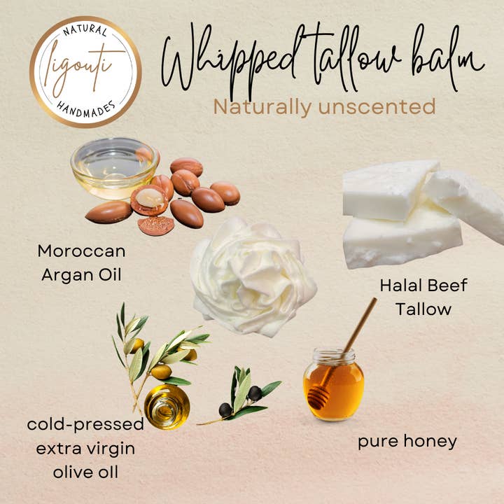 Ligouti Marrakech - Wholesale Body Balm/Butter - Whipped Tallow Balm Naturally Unscented3