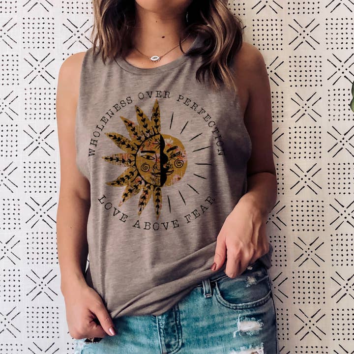 Par.tees by Party On! - Wholesale Tank Top - Women's - Boho Vibes Bohemian Dream Incense Outdoor Soft Graphic Tanks