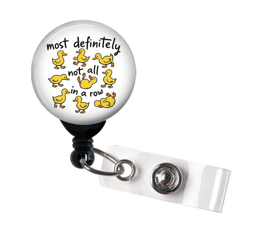 Good Girl Gone Badge - Wholesale Badge Accessory - Women's - Ducks Not in a Row Badge Reel, Badge Holder0