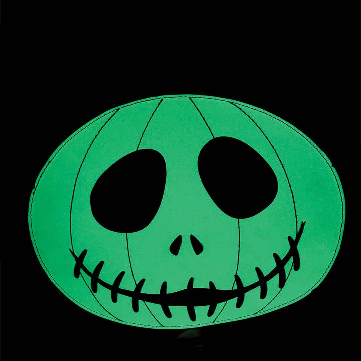 COMECO INC - Wholesale Shoulder Bag - Women's - Glow in the Dark White Jack-O-Lantern Shoulder Bag