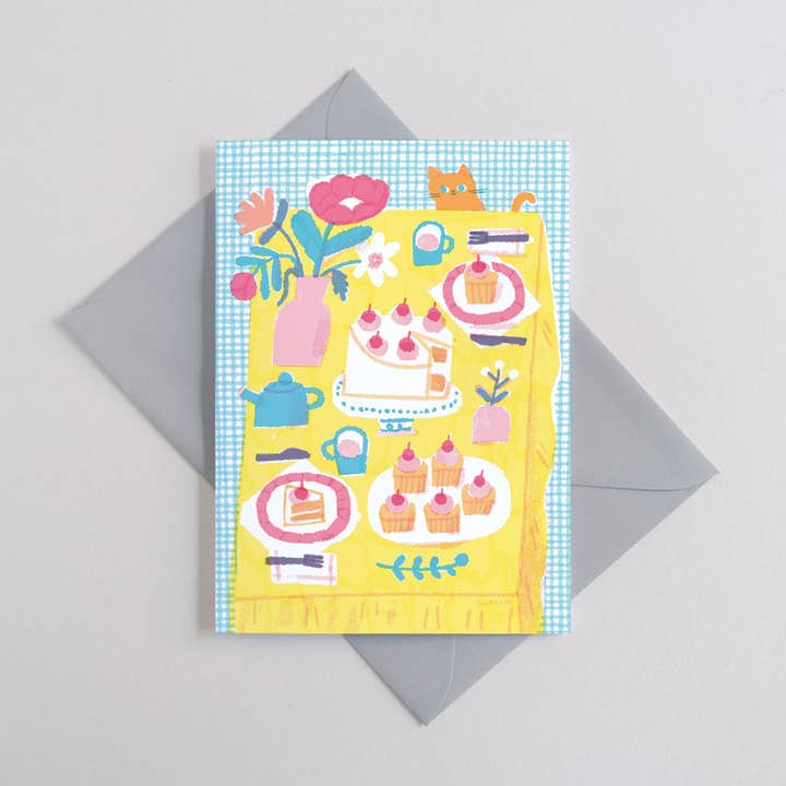 Printer Johnson Ltd - Wholesale Everyday Greeting Card - Tea Party greetings card