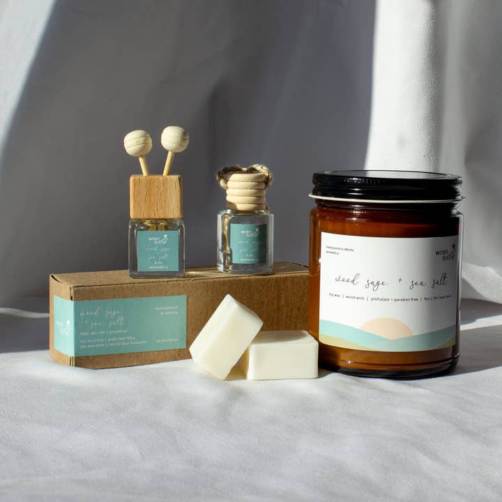 Wood Sage + Sea Salt | sage, sea salt, + ambrette seed for wholesale by Wren Wild