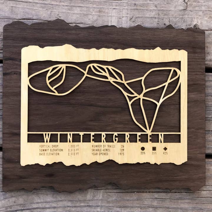 Wintergreen Trail Map for wholesale by Mountaincut