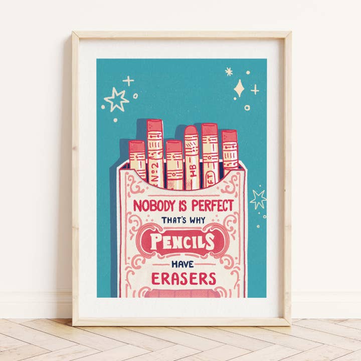 Pencils Print - A5 for wholesale by Eve Anderson Draws