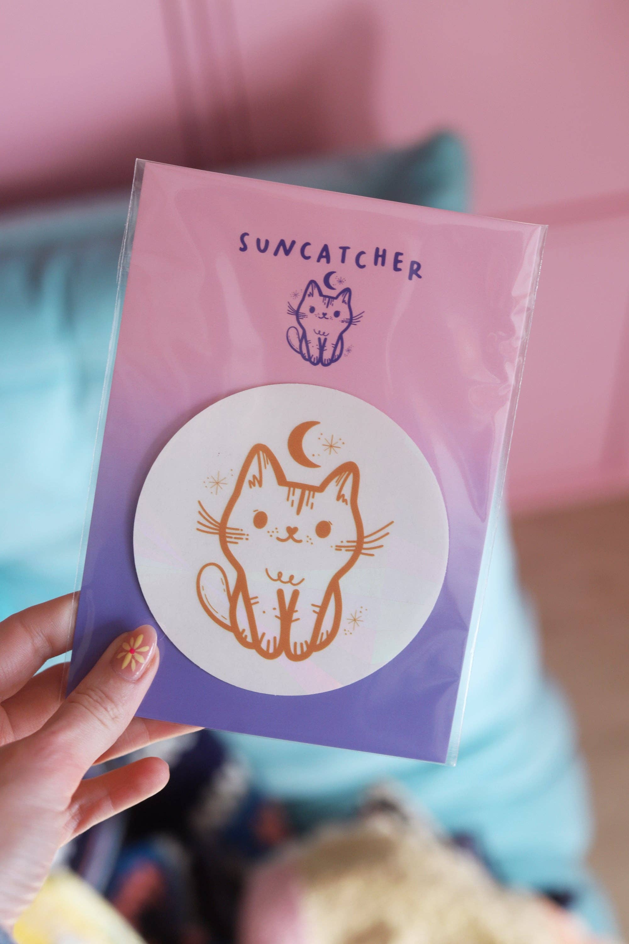 Poulette Magique - Wholesale Suncatcher - Suncatcher Sticker "Magic Cat" – Rainbow Maker1