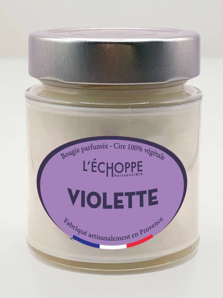 Violet - Scented Candle 120g for wholesale by L'Échoppe Buissonnière