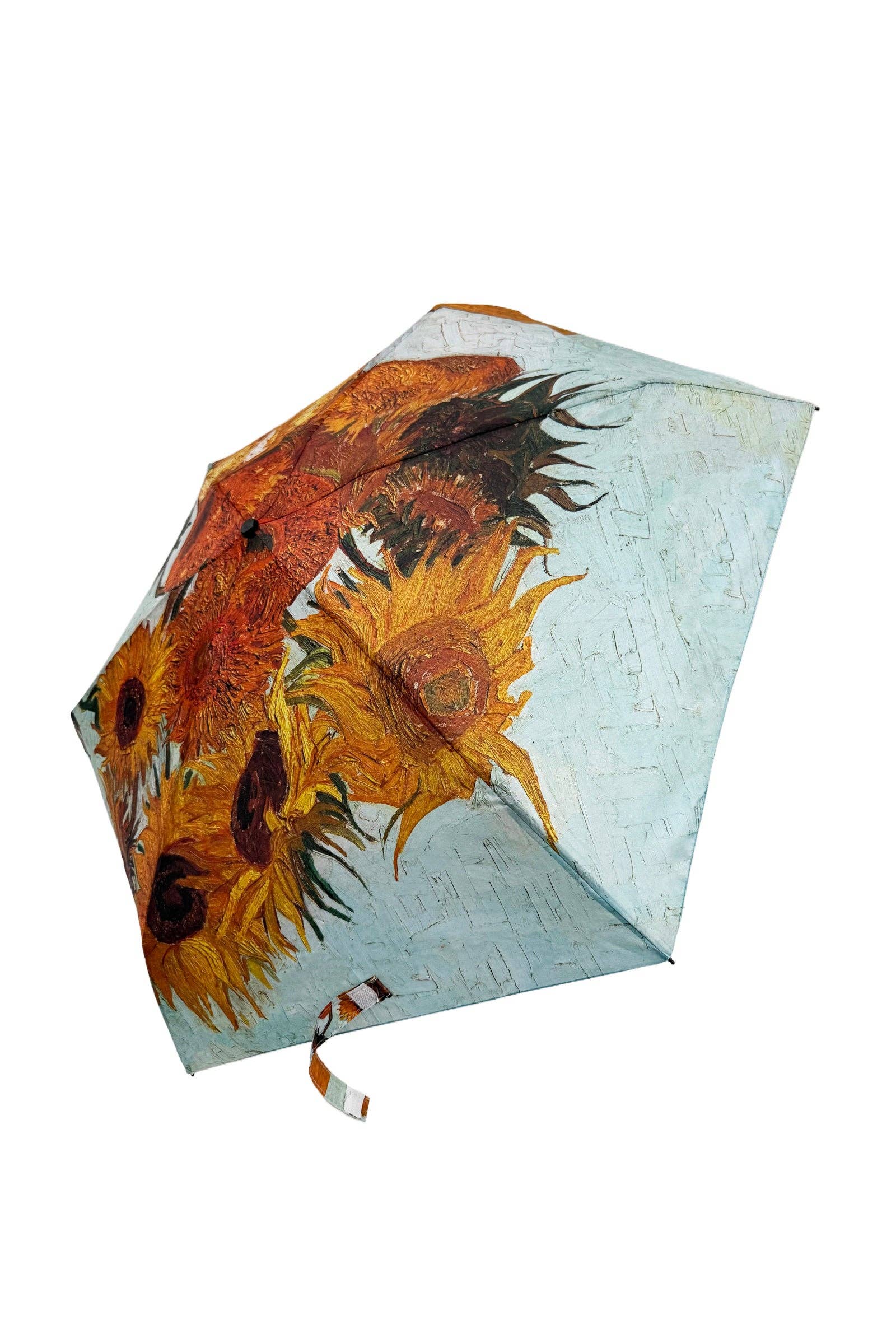 Helles Blau Van Gogh Sonnenblumen Regenschirm mit Reisetasche (Mini) für den Großhandel auf Faire4