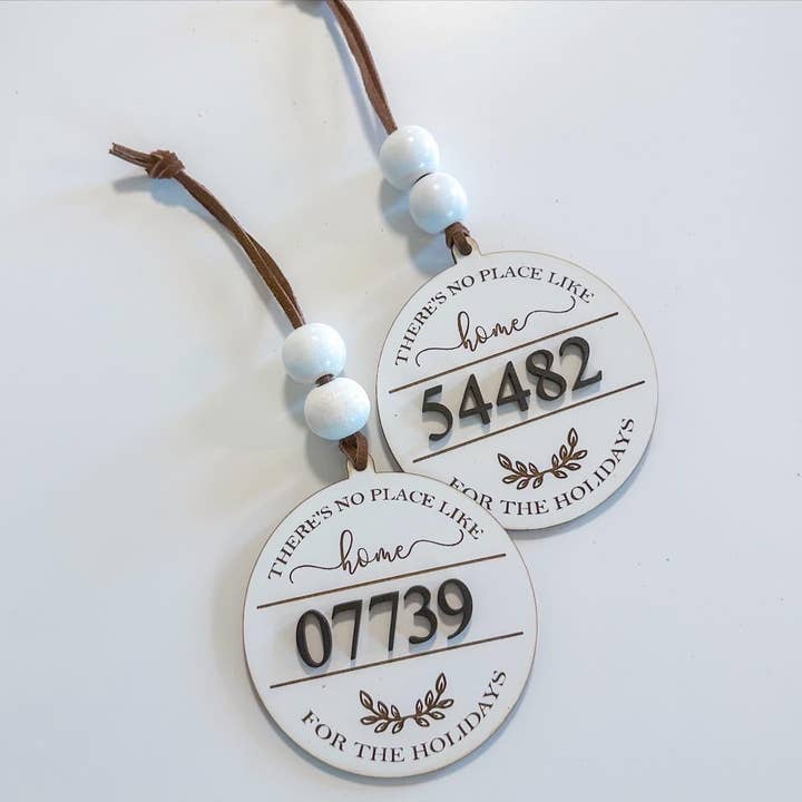 WS Zip Code Ornaments for wholesale by Lost Canyon Design Co