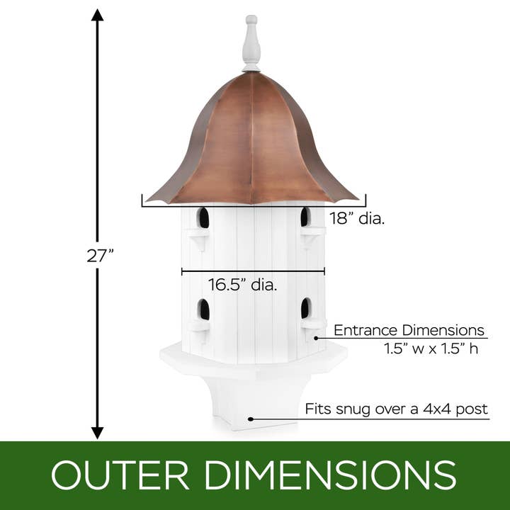 Good Directions - Wholesale Bird House - Dovecote Manor Bird House – Copper Roof4