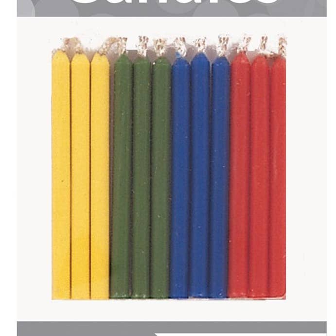 2,5" Magic Relite stearinlys assorterede spiralfaste stoffer, kasse med 144 for engroshandel hos KT Supply