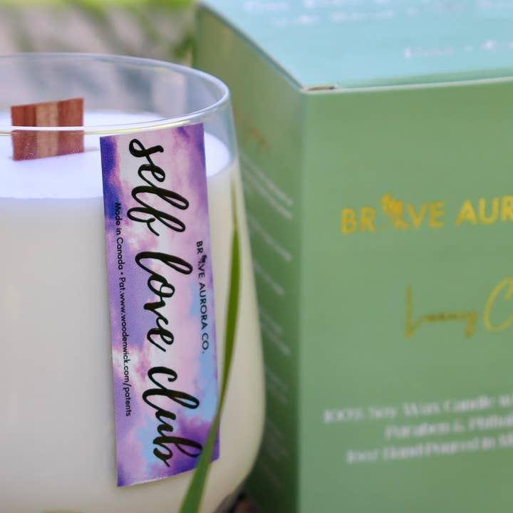 Self Love Club Candle for wholesale by Brave Aurora Co.