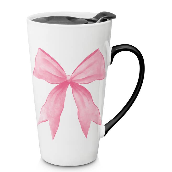 Tazza da viaggio con fiocco rosa per la vendita all'ingrosso da parte di Godinger
