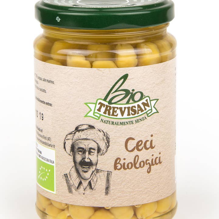 Trevisan - Wholesale Beans - Boiled chickpeas in an organic jar