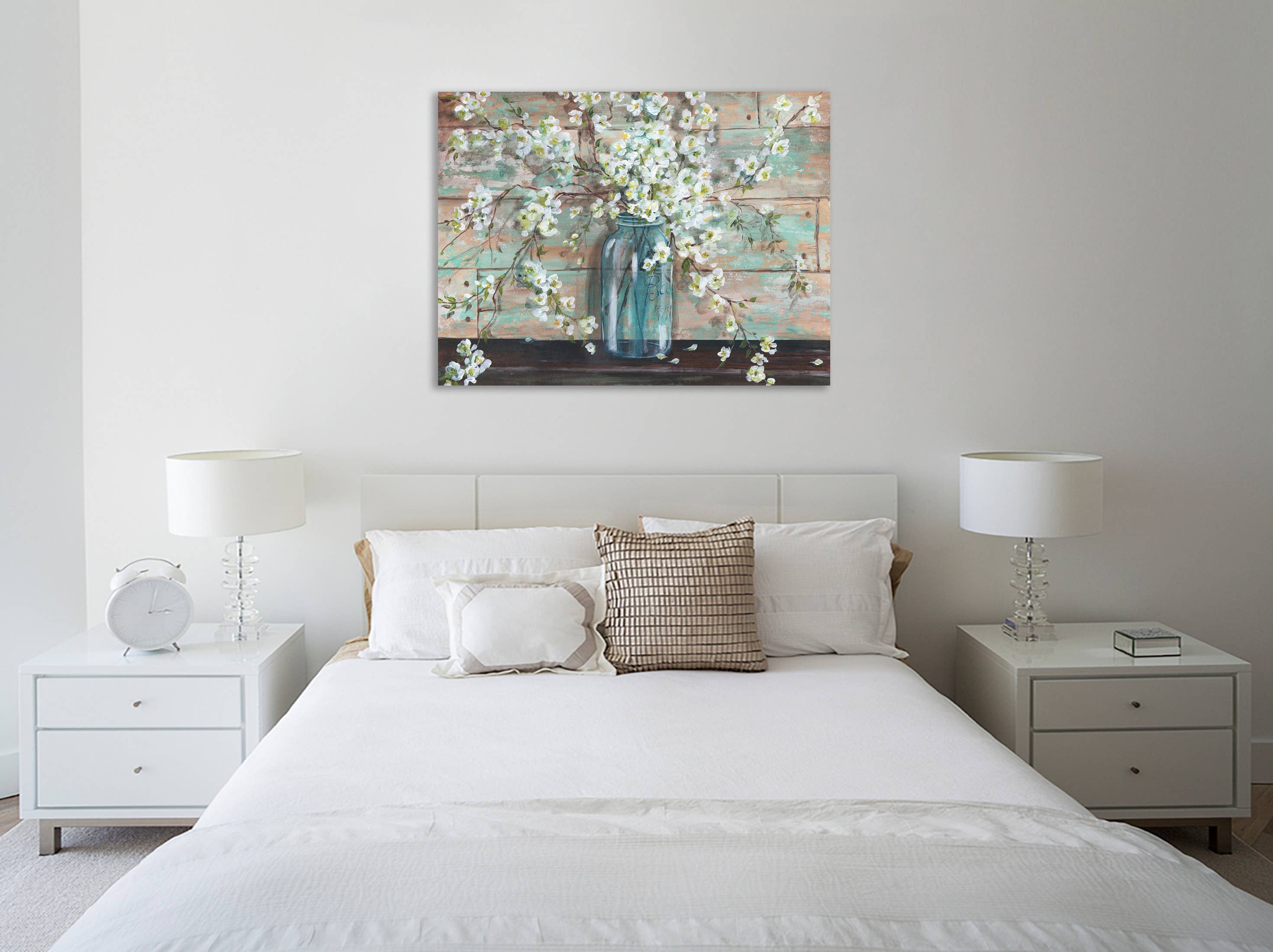 Jaxson Rea - Wholesale Art Print - Blossoms In Mason Jar Gallery Wrapped Canvas1