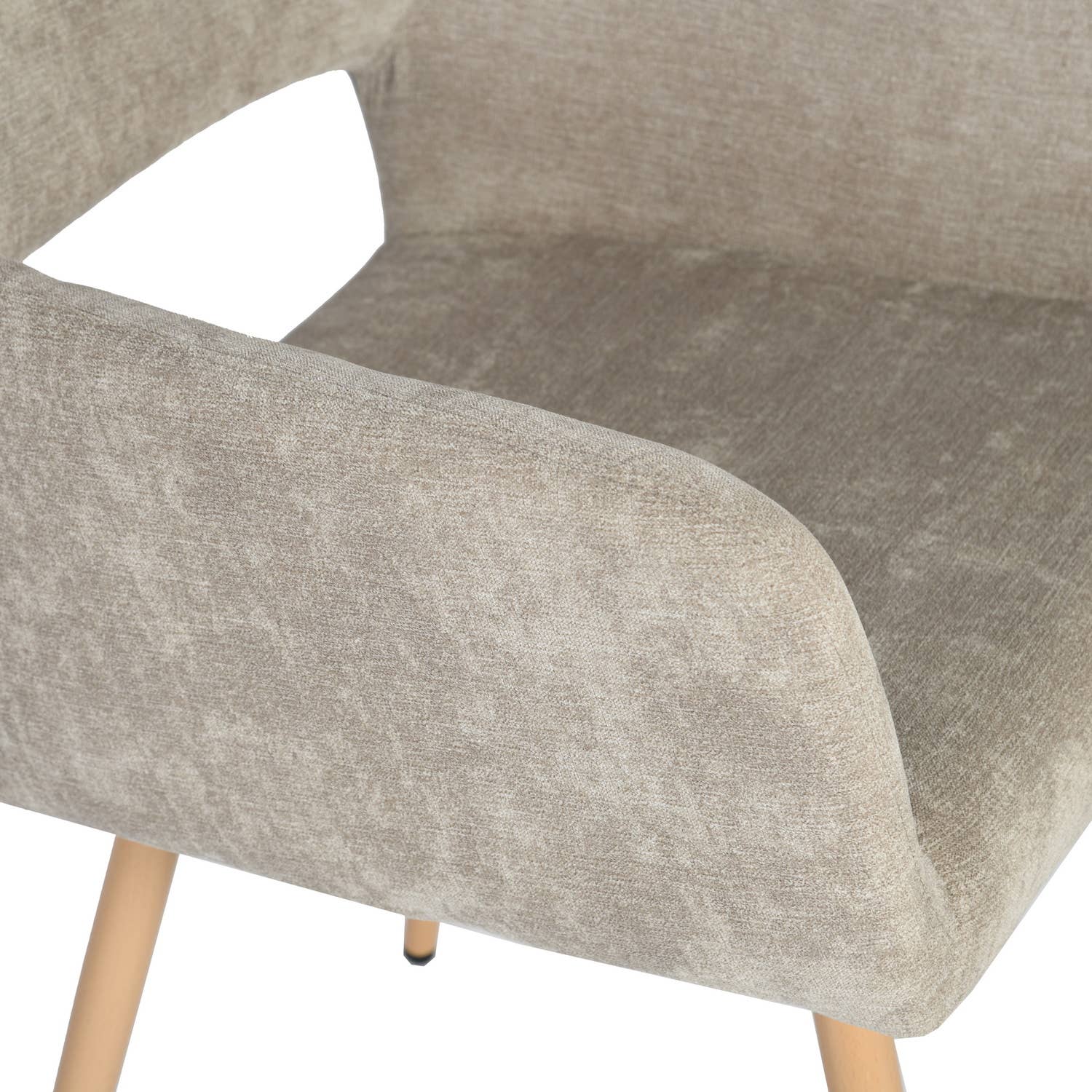 39F Inc. – Großhandel Stühle – CROMWELL Skandinavischer Stoff-Esszimmerstuhl-Beige/Blau1