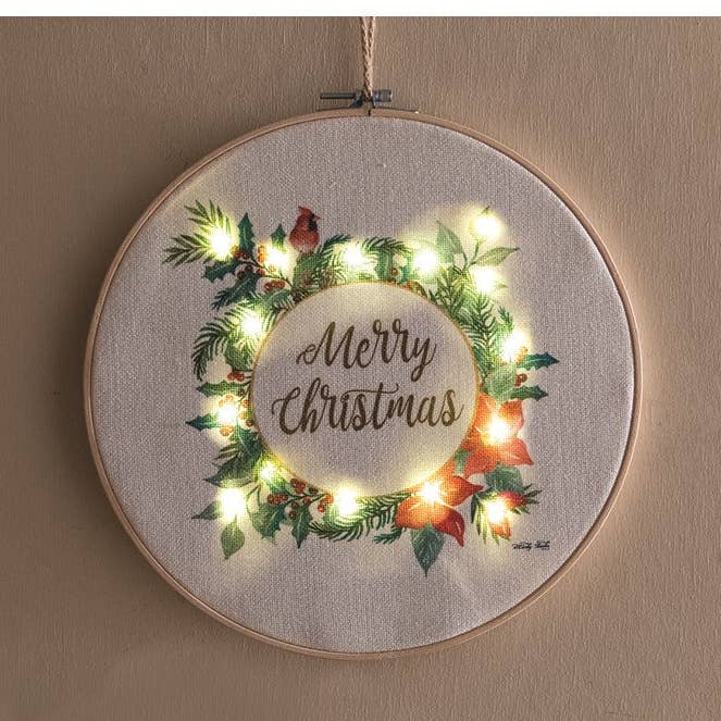 Led Wall Hanging Round - Wreath S/2 for wholesale by Manual Woodworkers and Weavers, Inc.