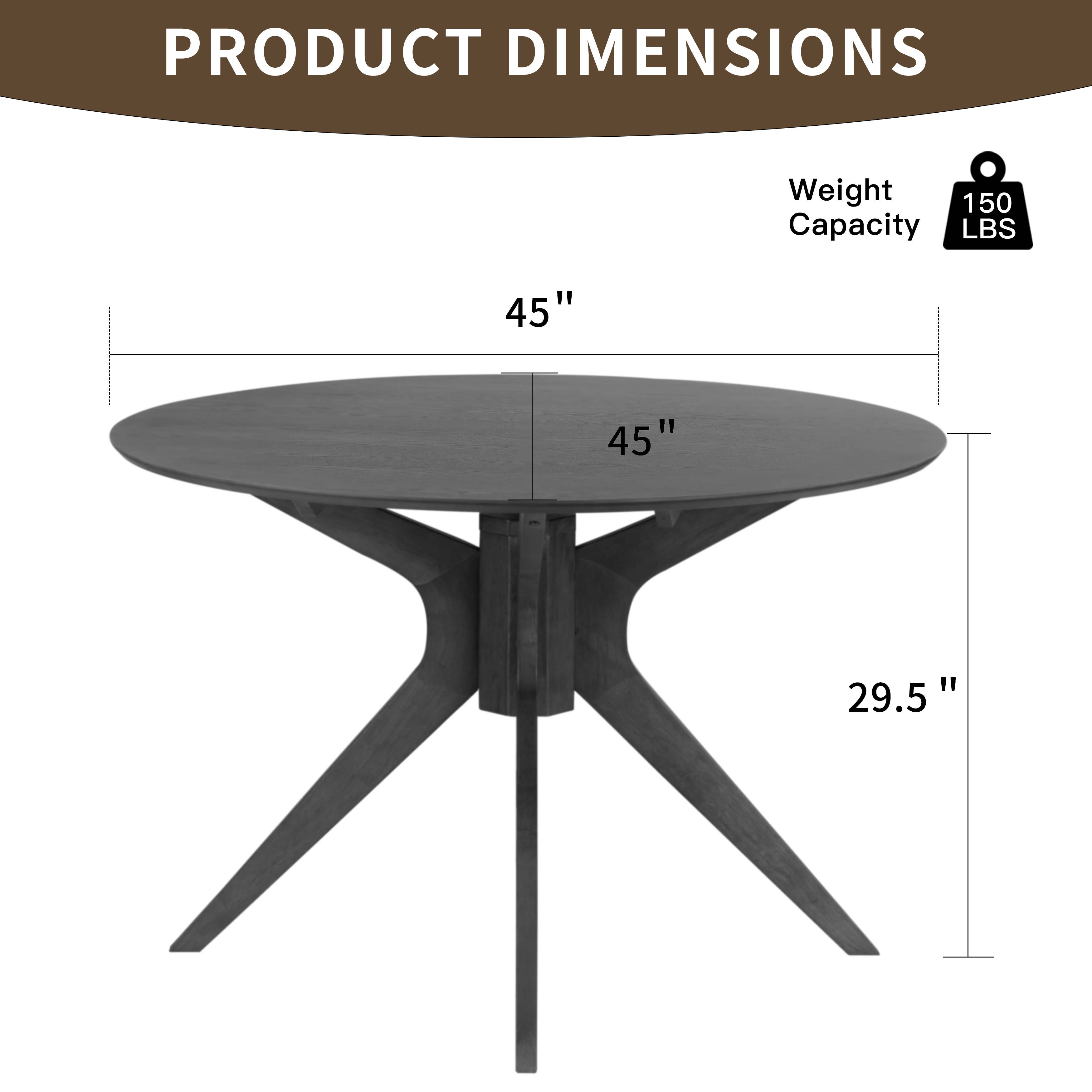 Glamour Home - Wholesale Side Table - Blair Walnut Round Wood Dining Table Starburst Style Base3