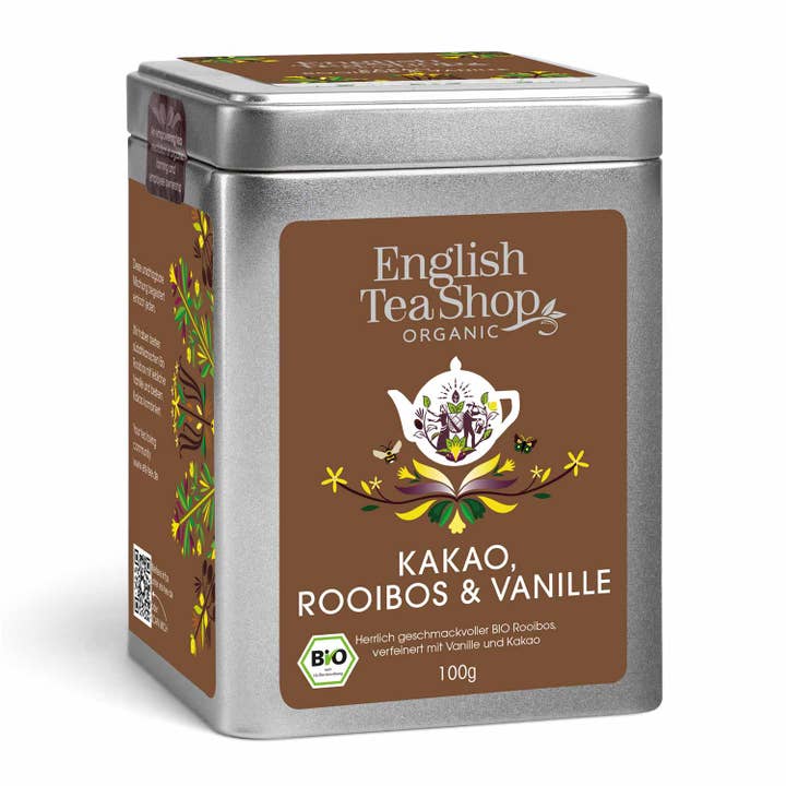 ETS - Té suelto orgánico de rooibos con cacao y vainilla, lata 100 g para venta al por mayor de Royal Nature GmbH & Co. KG - English Tea Shop Germany