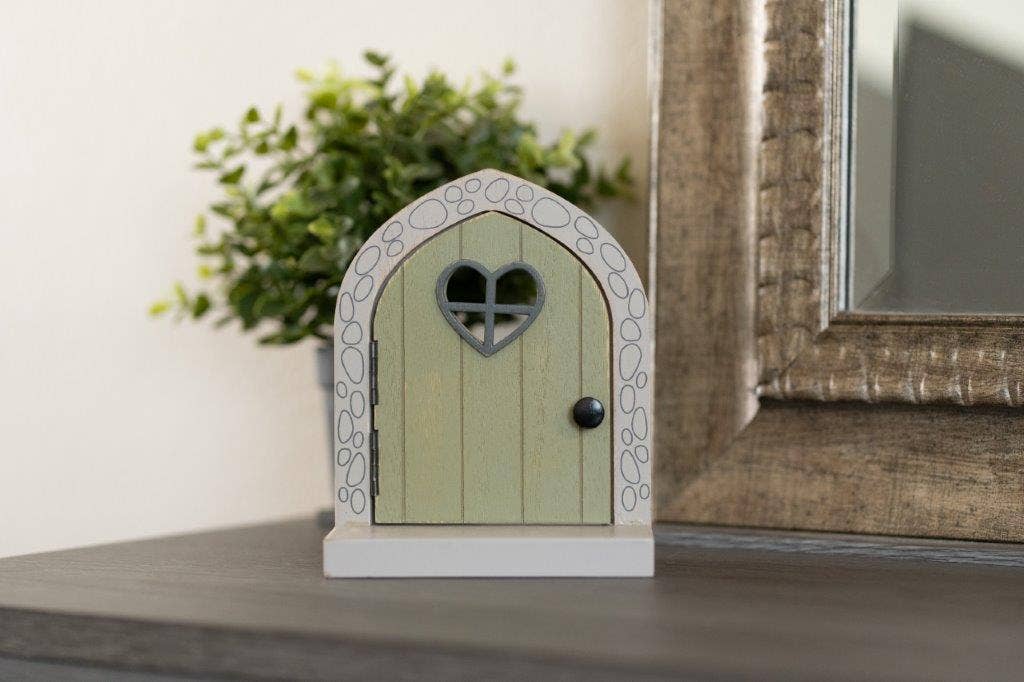 Devanie At Home (Formerly Adams & Co.) - Wholesale Decorative Tabletop Object - 11852 - 5x6x2 wd frm w/shlf (FAIRY DOOR)  SPRING PIXIE3