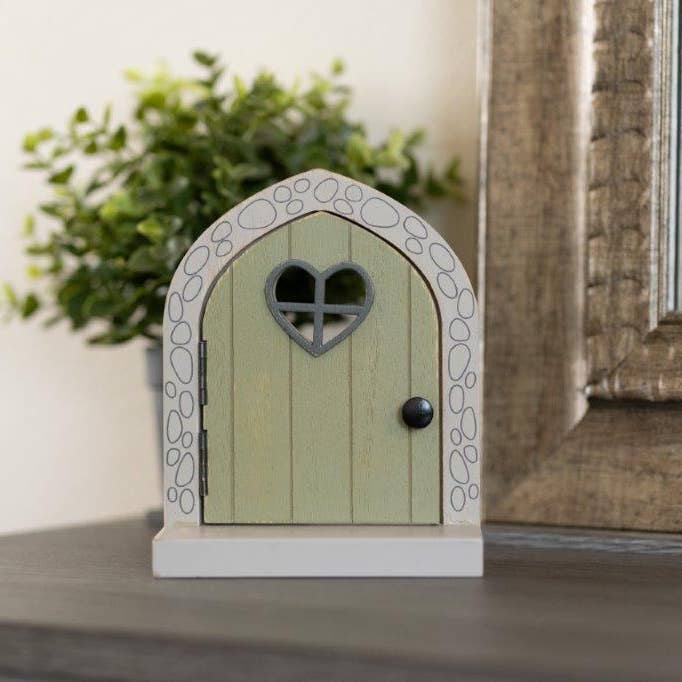 Devanie At Home (Formerly Adams & Co.) - Wholesale Decorative Tabletop Object - 11852 - 5x6x2 wd frm w/shlf (FAIRY DOOR) SPRING PIXIE3