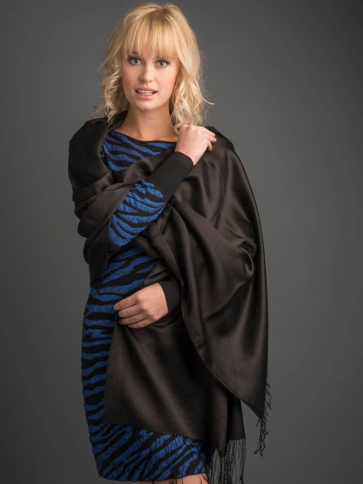 Benares halsduk – 50 % ull / 50 % silke för wholesale av DIWALI PARIS