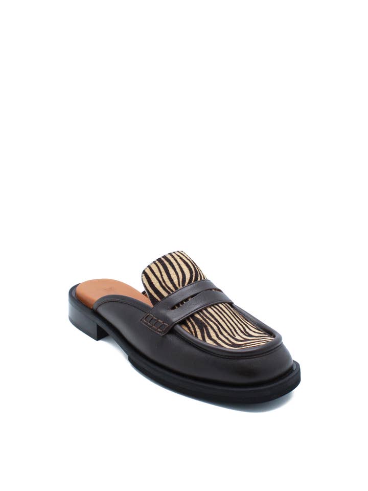 JJ HEITOR SHOES – Mule - Mulher por atacado – CHICAGO BROWN PONY MULE3