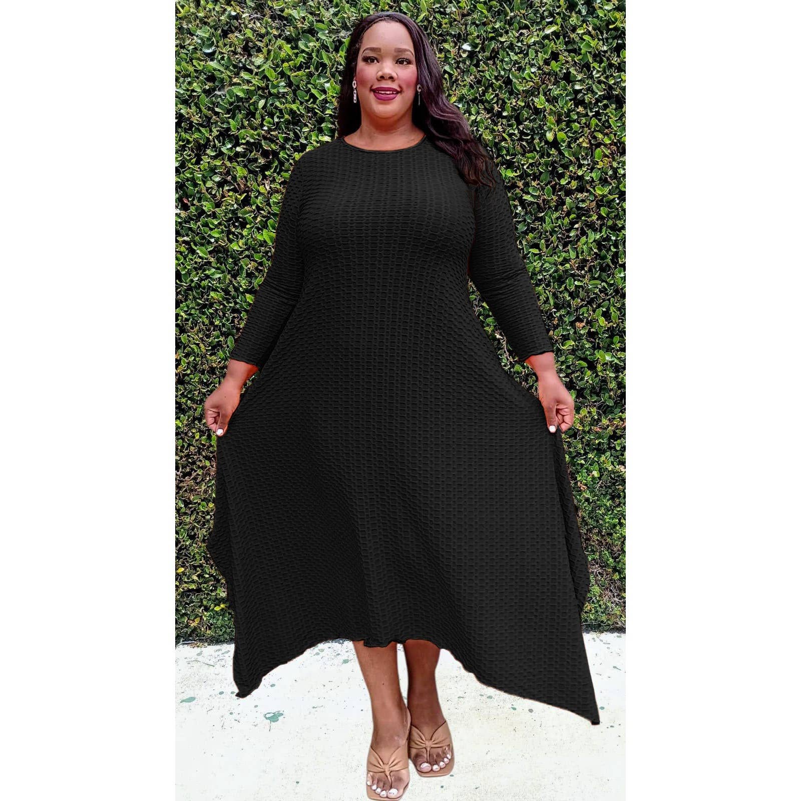 omgstyles - Vente Robe – femme - ROBE MIDI JACQUARD GRANDE TAILLE1