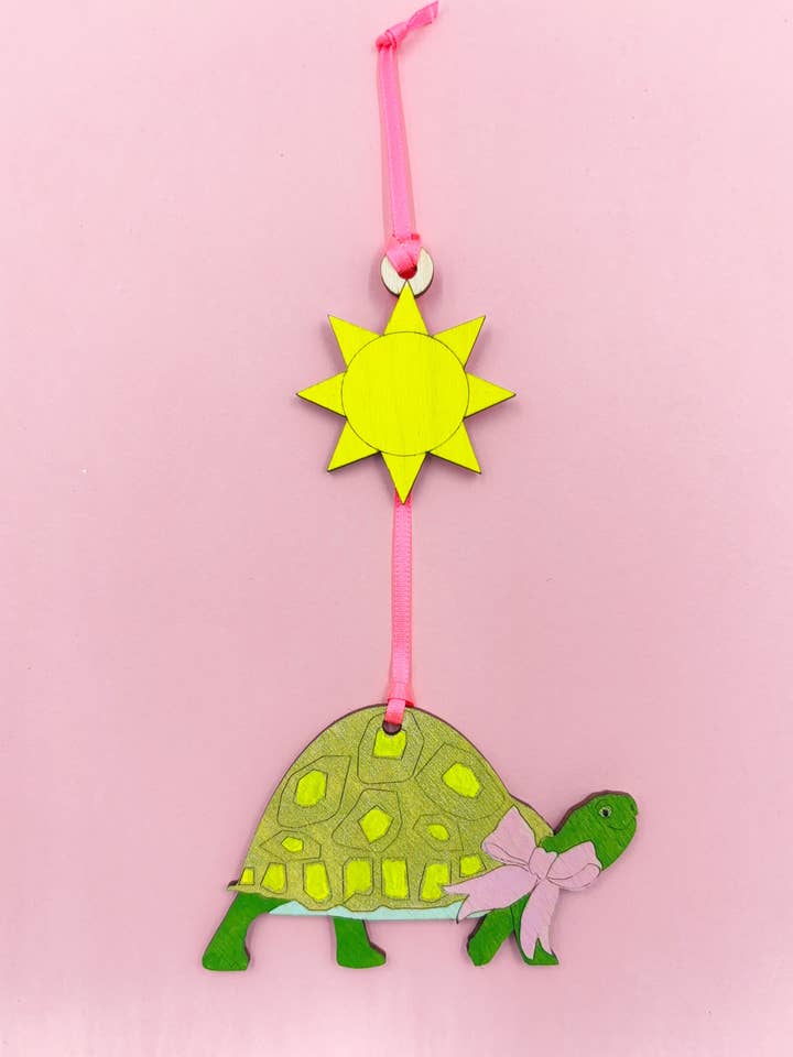 Adorno navideño con forma de tortuga para venta al por mayor de Eleanor Moss Studio