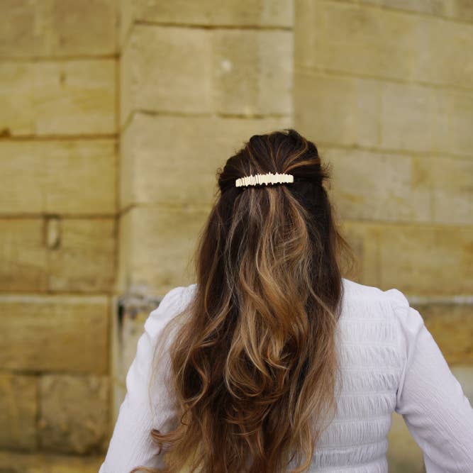 Bohomane - Wholesale Barrette - Women's - Textured Gold Liora Hair Clip3