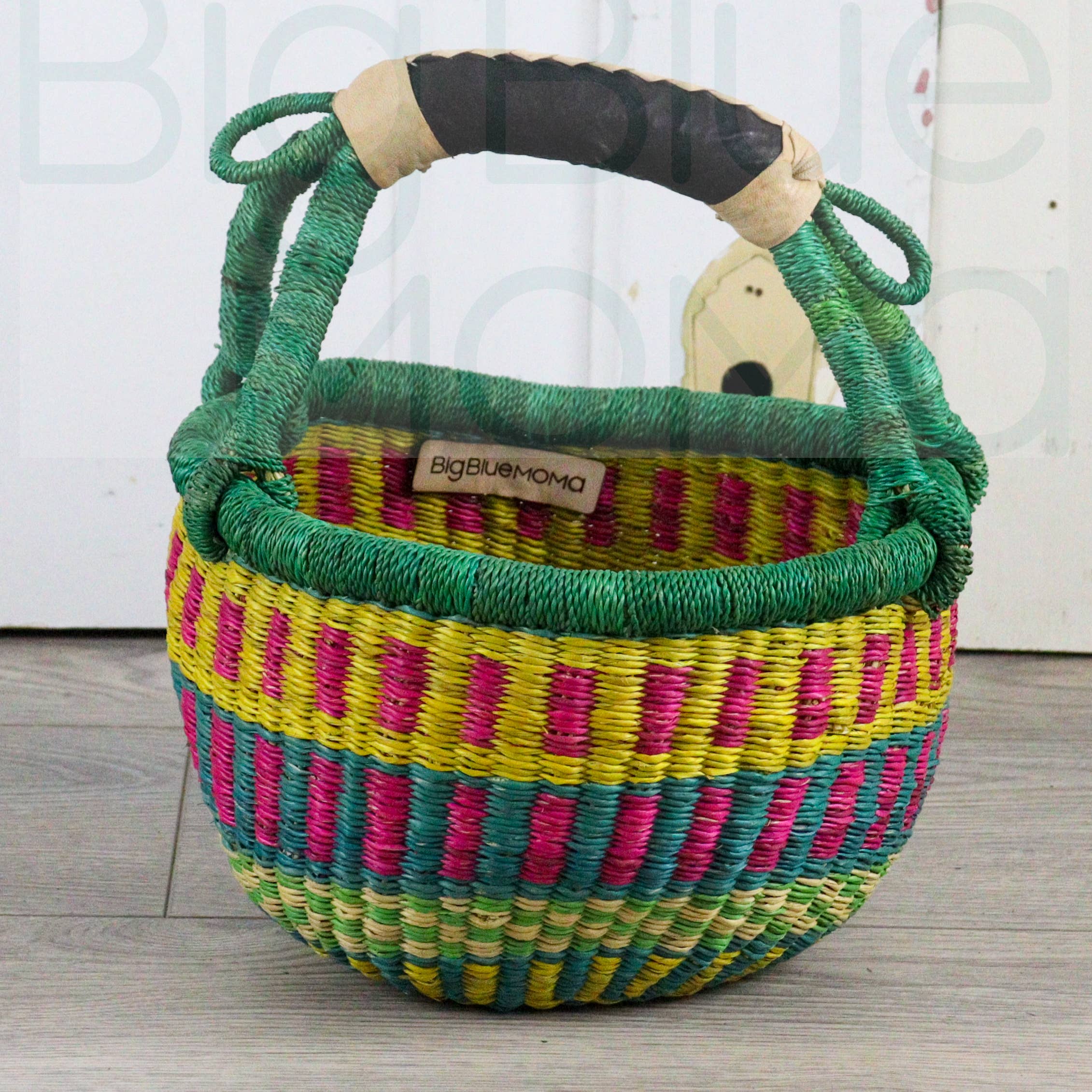 Big Blue Moma - Wholesale Basket - Round Small - Traditional Palette23