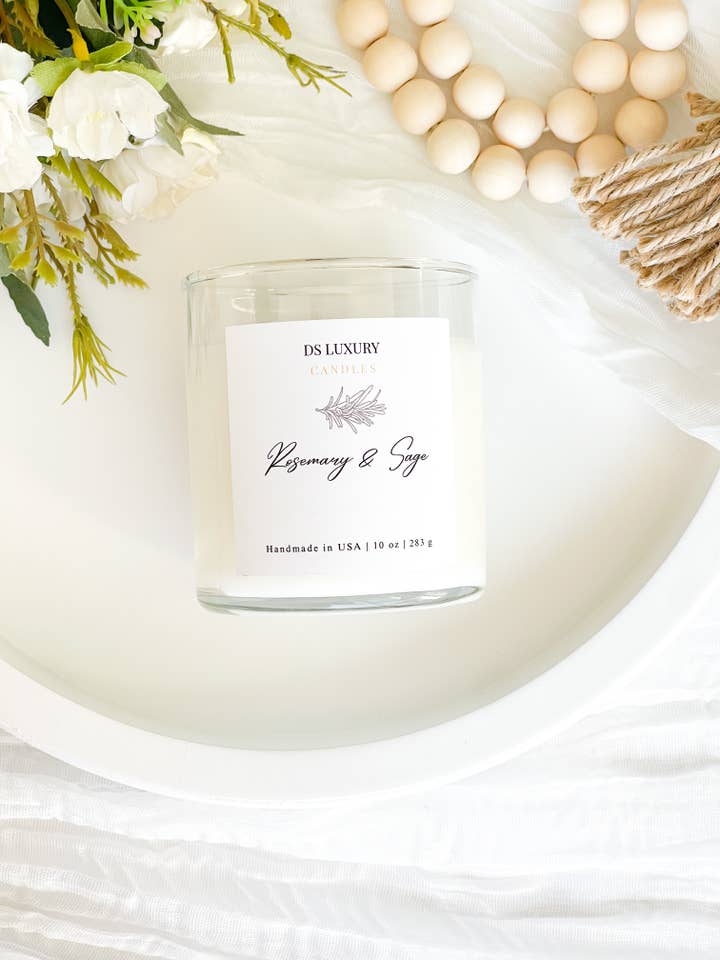 Rosmarinlys - 10 oz for engroshandel hos DS Luxury Candles