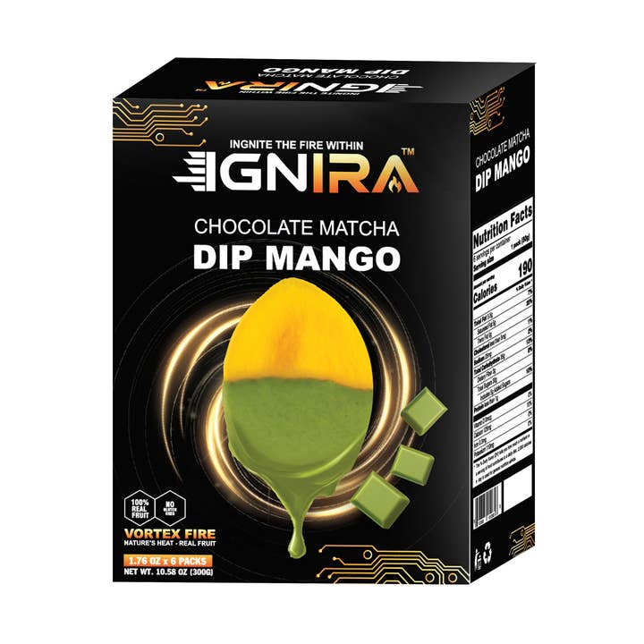 IGNIRA Dried Mango Slices Covered in Chocolate Matcha-24 Box for wholesale by Amazin Choices